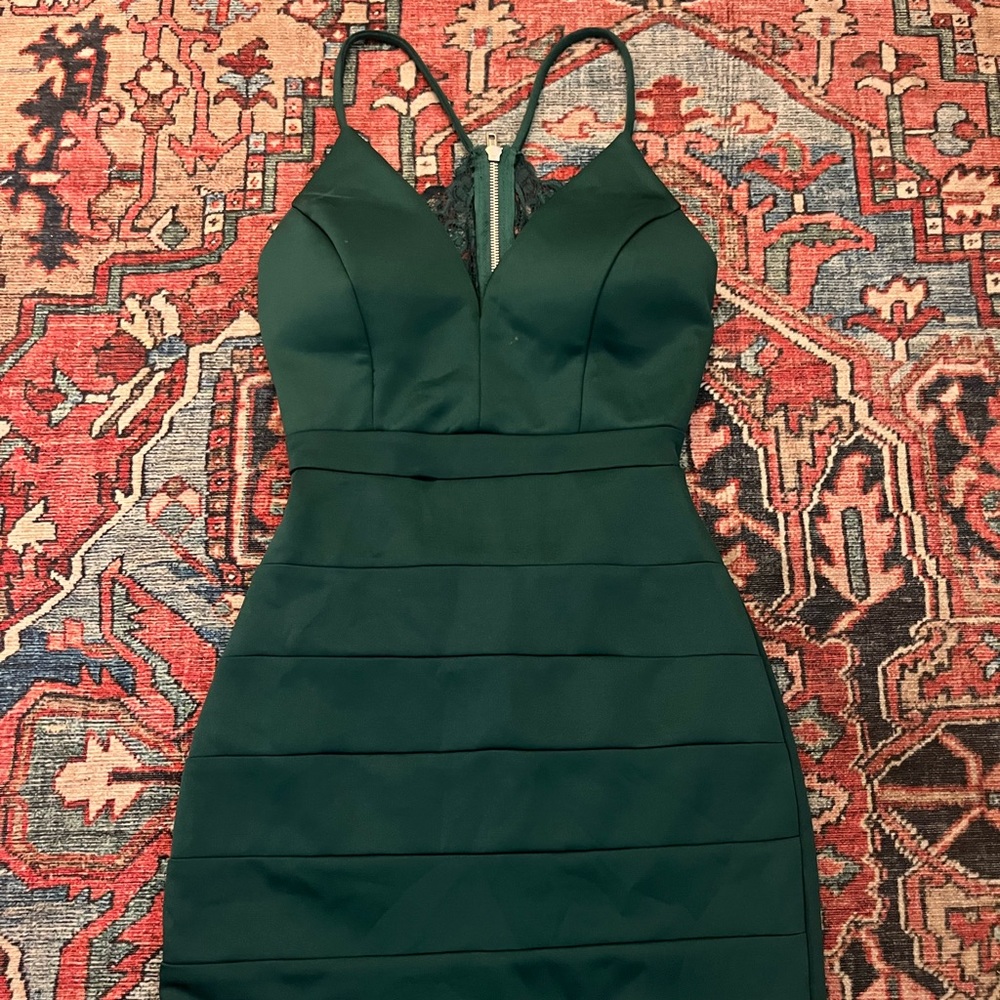 Dark Green Mini Dress Homecoming